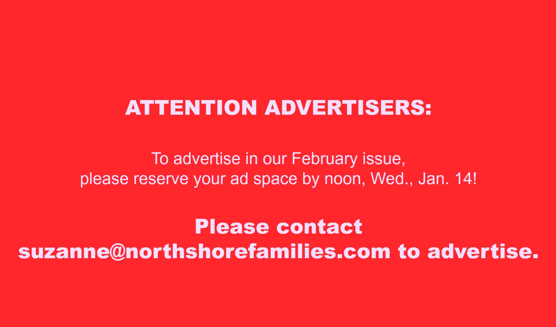 Advertising Deadline - Rotating Tile 1 Dec 2014